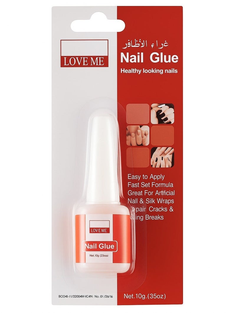 لافمي بيوتي  غراء أظافر جل من لوف مي، شفاف، يُوضع بالفرشاة، 10 غرام، قوة فائقة لإصلاح الأظافر والأطراف، تركيبة سريعة التثبيت للأظافر الاصطناعية والإصلاحات، شفاف - Image 1